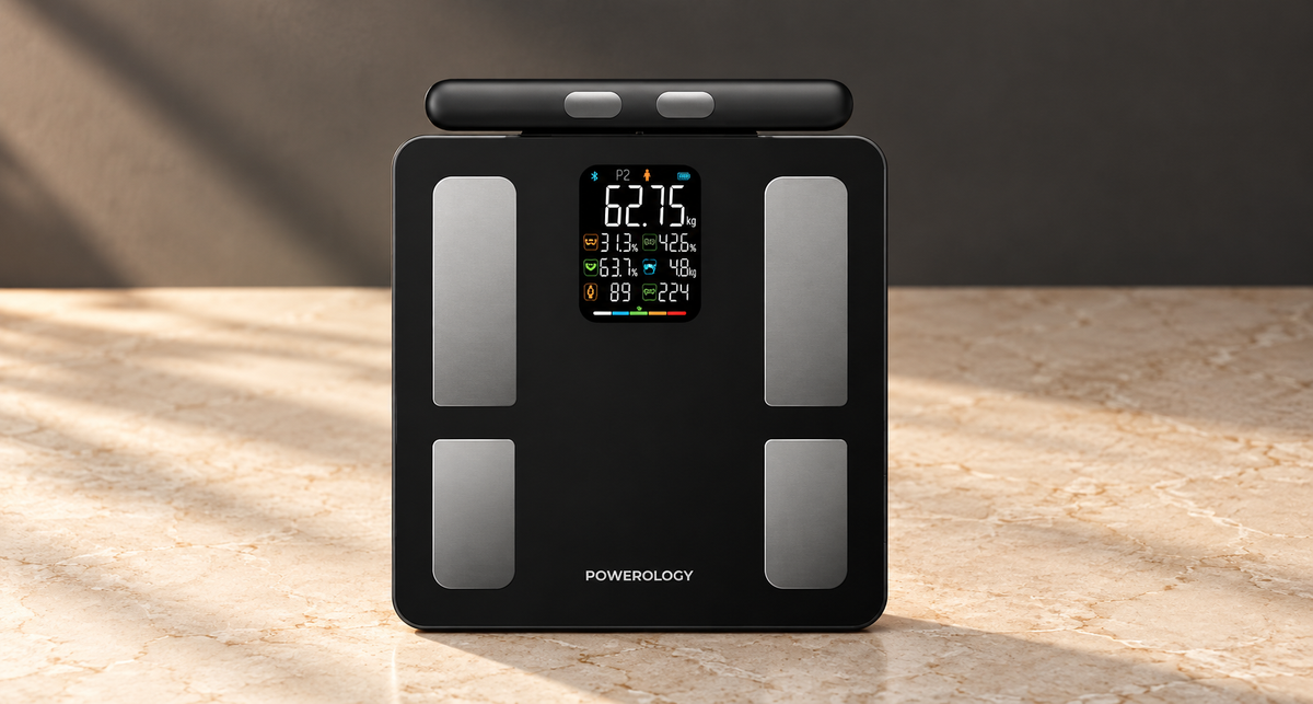 GREY Studio editorial | Powerology Advanced Precision Smart Scale - Black | P8EBSCALE