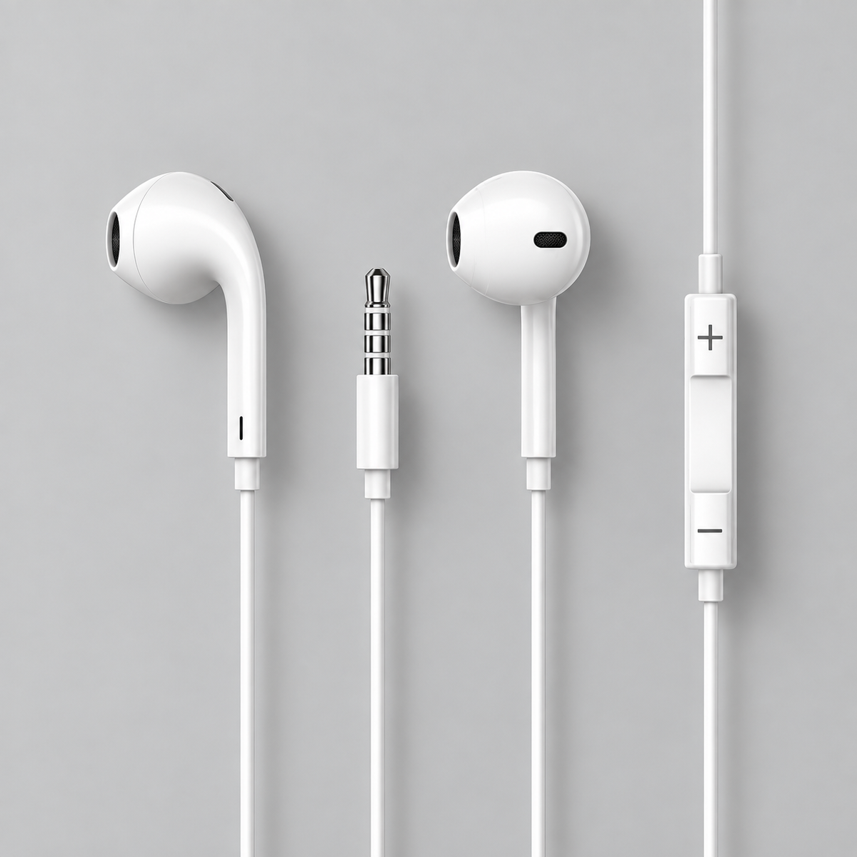 GREY Studio catalog | Porodo Blue Stereo Earphones 3.5mm White | PB-STOAEP-WH