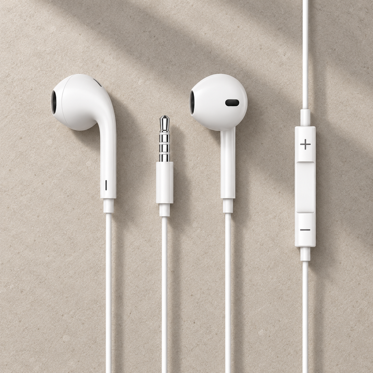 GREY Studio editorial | Porodo Blue Stereo Earphones 3.5mm White | PB-STOAEP-WH