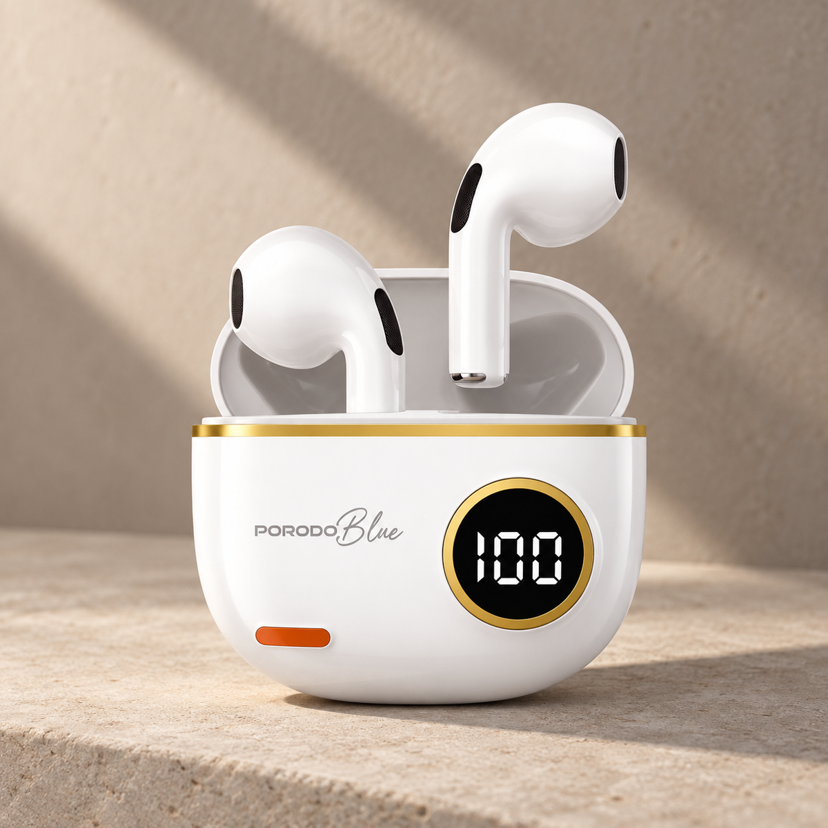 GREY Studio editorial | Porodo Blue Pop Tune Earbuds White | PBSTS190WH
