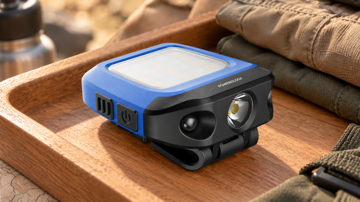 GREY Studio lifestyle | Powerology Clip-on LED Light - Black | PCMPLGHT