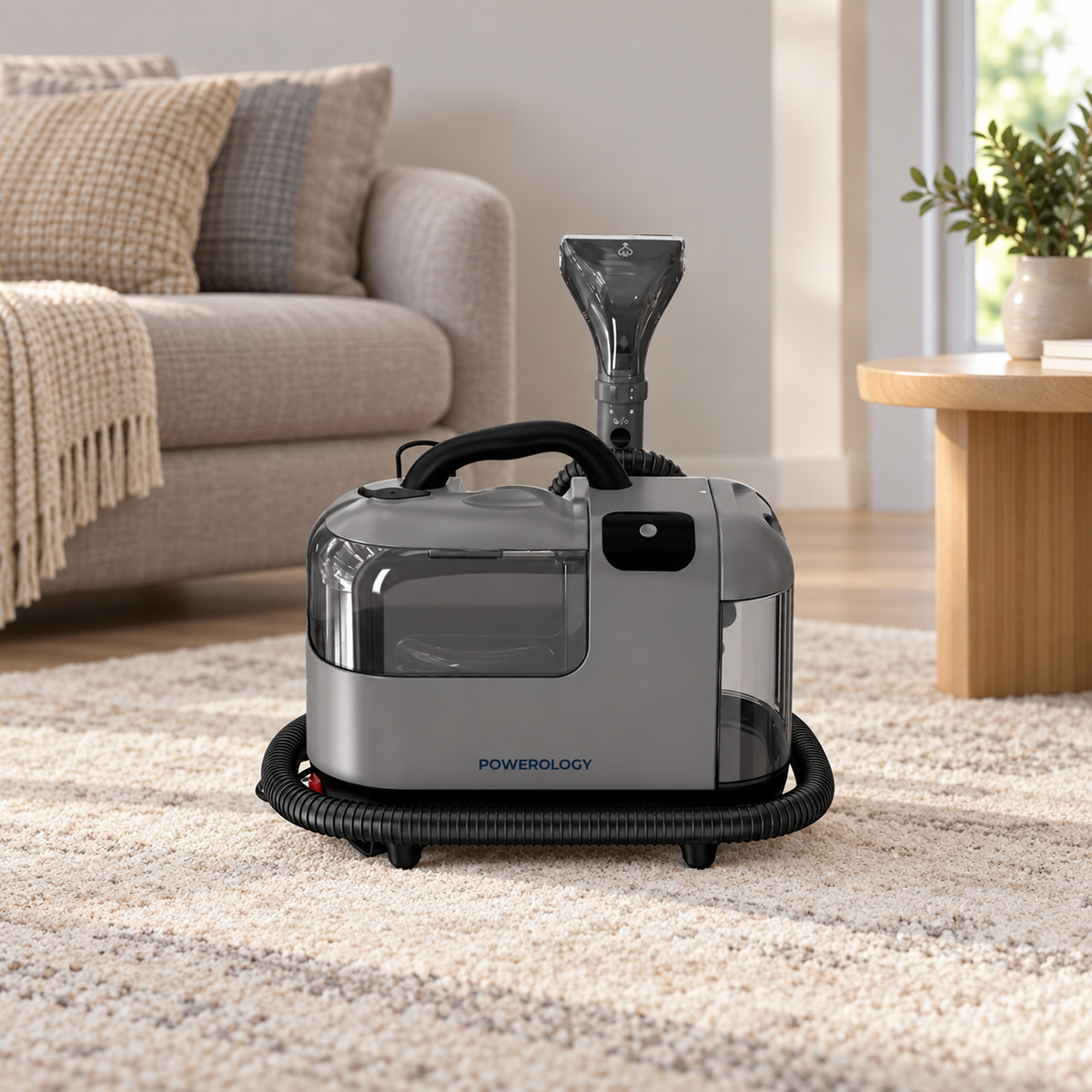 GREY Studio lifestyle | Powerology Powerful Spot & Stain Cleaner Hot Water & Steam Function - Black | PCRTSCGY