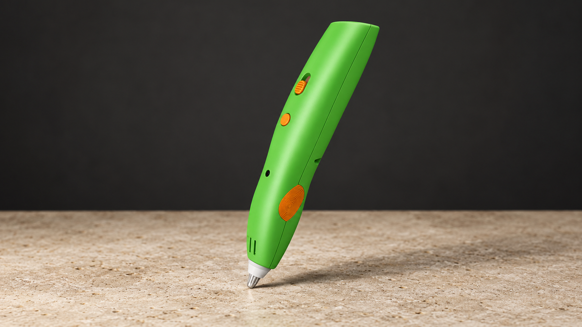 GREY Studio editorial | Porodo Cordless Kids 3D Printing Pen 550mAh ( Filaments Included 3 Colors ) - Green | PD-3DPPN-GN