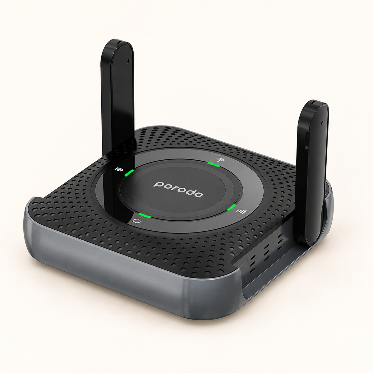 GREY Studio catalog | Porodo portable CPE MiFi 3G/4G Wireless Router 4000mAh - Black/Grey | PD-4GCPMF-BKGY