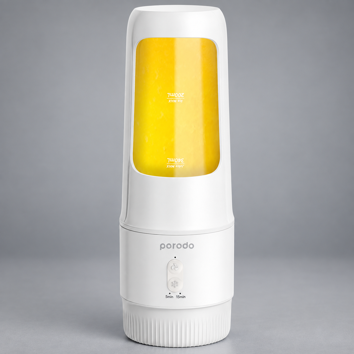 GREY Studio detail | Porodo LifeStyle 2 in 1 Portable Ice Cream Maker and Blender 340mL 55W | PD-BLICM-WH
