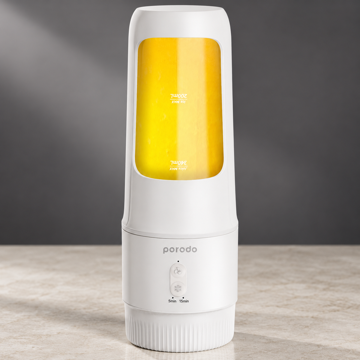 GREY Studio editorial | Porodo LifeStyle 2 in 1 Portable Ice Cream Maker and Blender 340mL 55W | PD-BLICM-WH