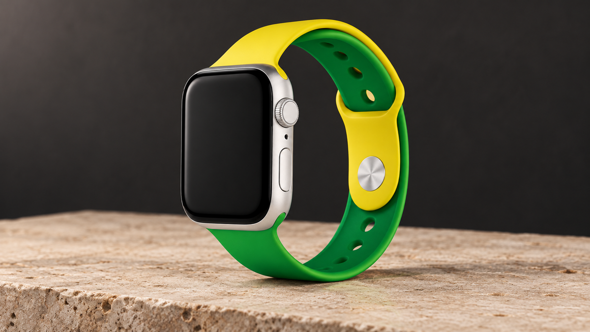 GREY Studio editorial | Porodo Lifestyle Silicone Brazil Flag Watch Strap - Yellow/Green We use cookies to provide you a better user experience on this website. Cookie Policy | PD-BRASTP-YGN
