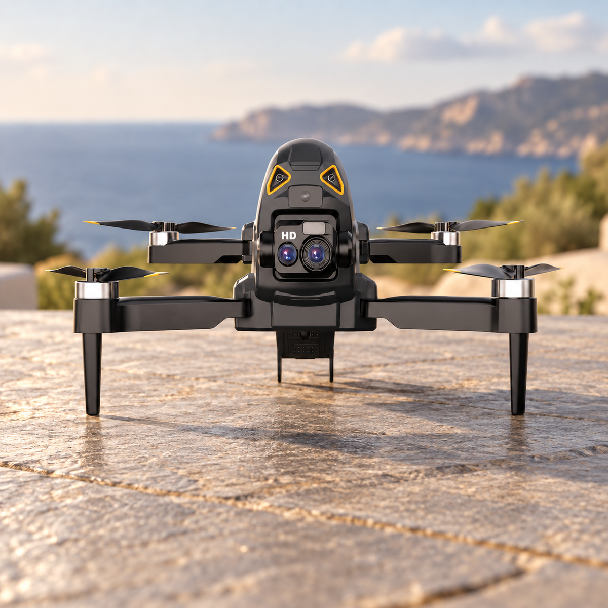 GREY Studio lifestyle | Porodo Aerovision FPV Drone Black | PD-DRNDC-BK