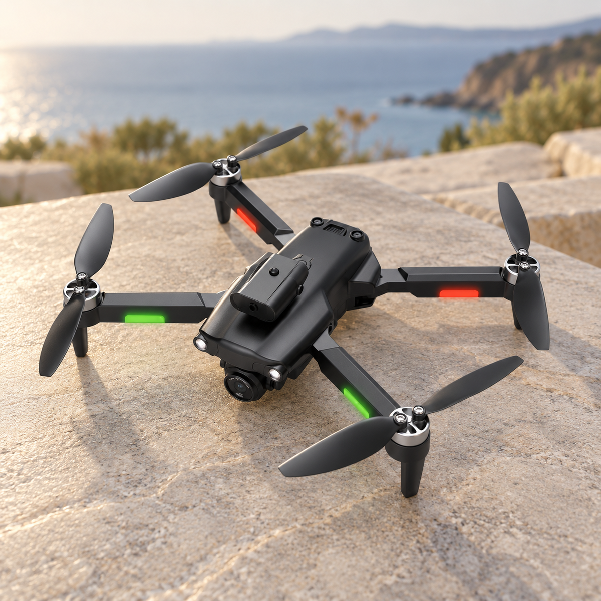 GREY Studio lifestyle | Porodo Aeroswift Drone Black | PD-DRNFBM-BK