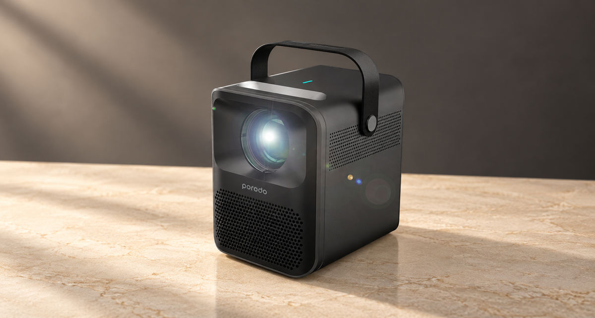 GREY Studio editorial | Porodo Full HD Portable Projector | PD-HDPRJAN-BK