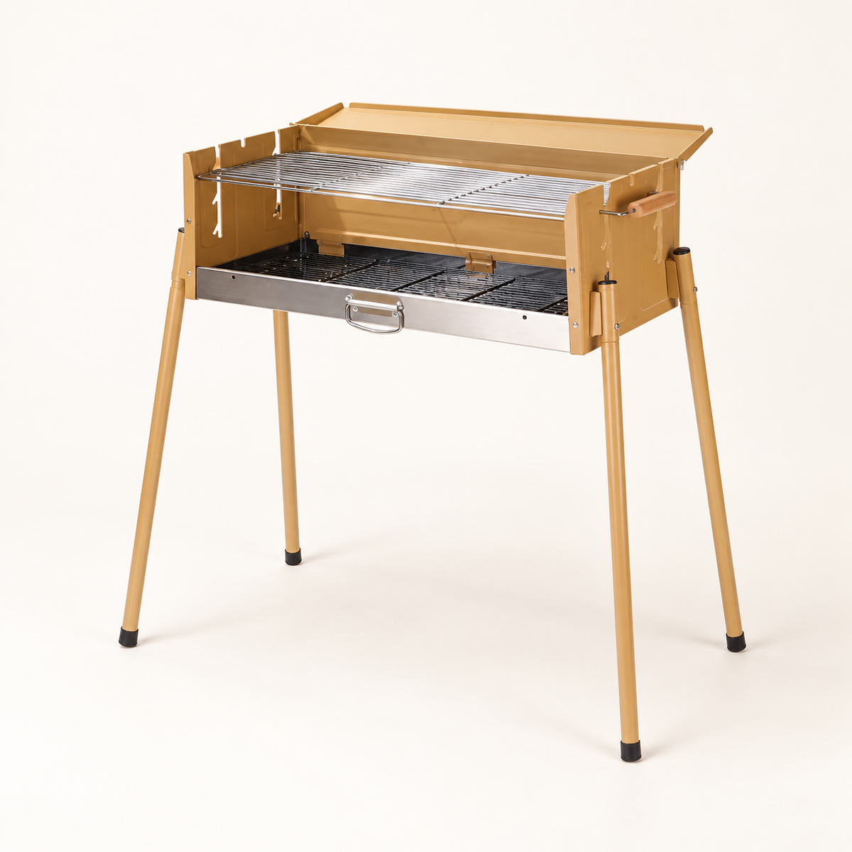 GREY Studio catalog | Porodo Lifestyle Camping Portable Charcoal Grill/Carbon Oven - Light Brown | PD-LCACGO-LTBR