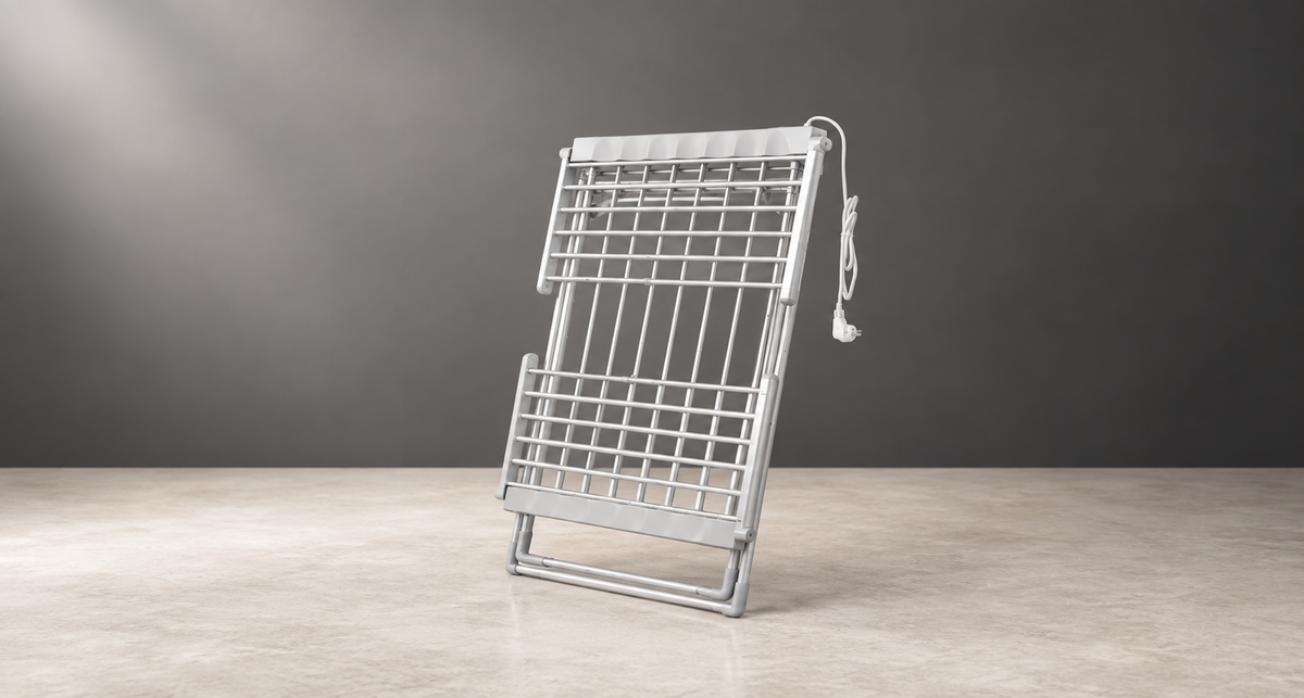 GREY Studio editorial | Porodo Lifestyle Electric Heated Indoor Clothes Dryer - Silver | PD-LFST037-SL