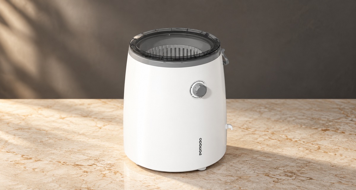 GREY Studio editorial | Porodo Lifestyle Portable Mini Washing Machine - White | PD-LFST064-WH