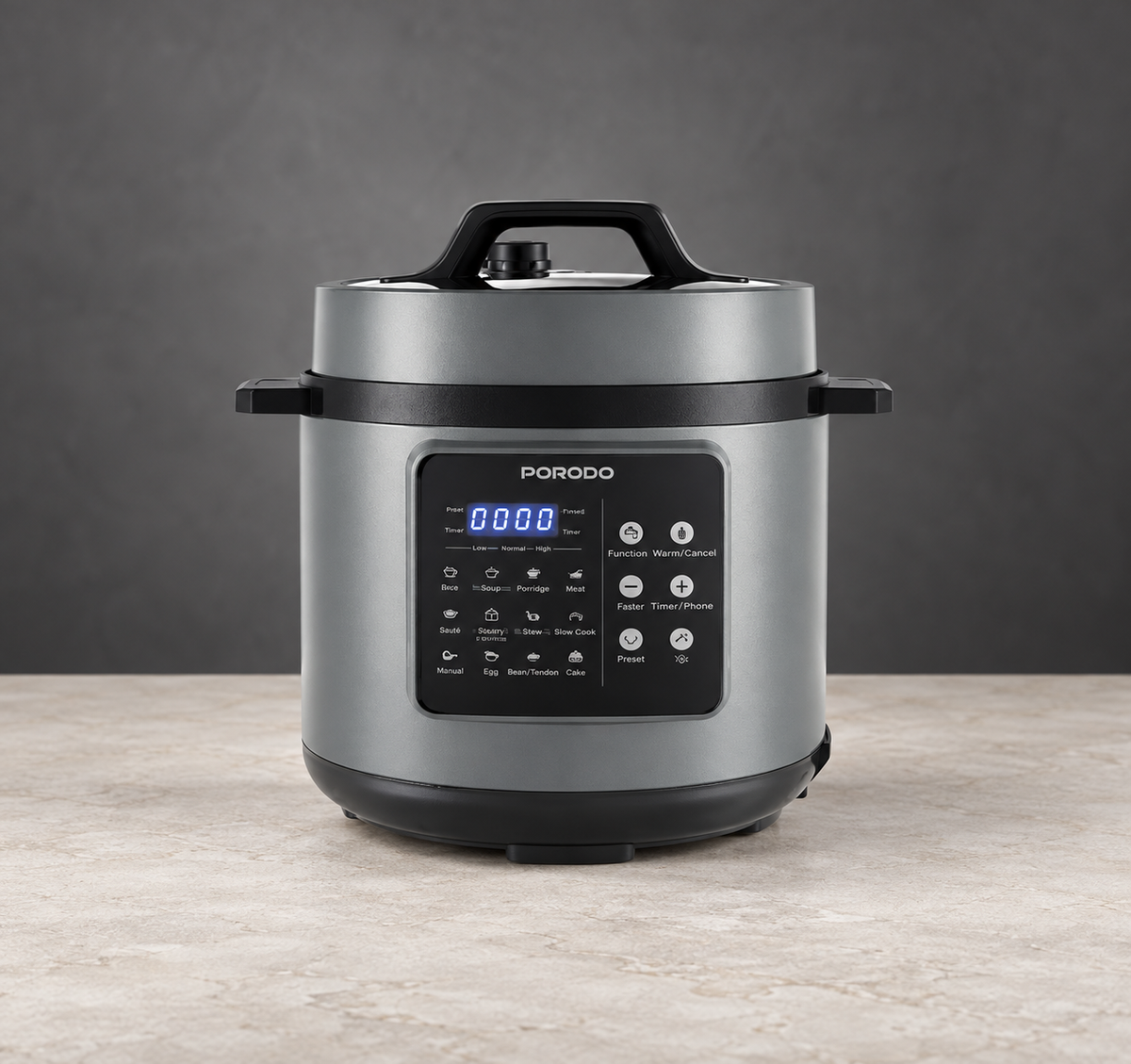 GREY Studio editorial | Porodo Lifestyle 1300W Multi-Cuisine Pressure Cooker - Black | PD-LFST070-BK