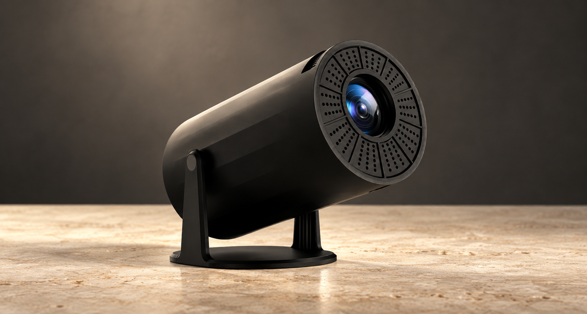 GREY Studio editorial | Porodo Wireless Mirroring Multi-Angle Projector - Black | PD-LFST102-BK