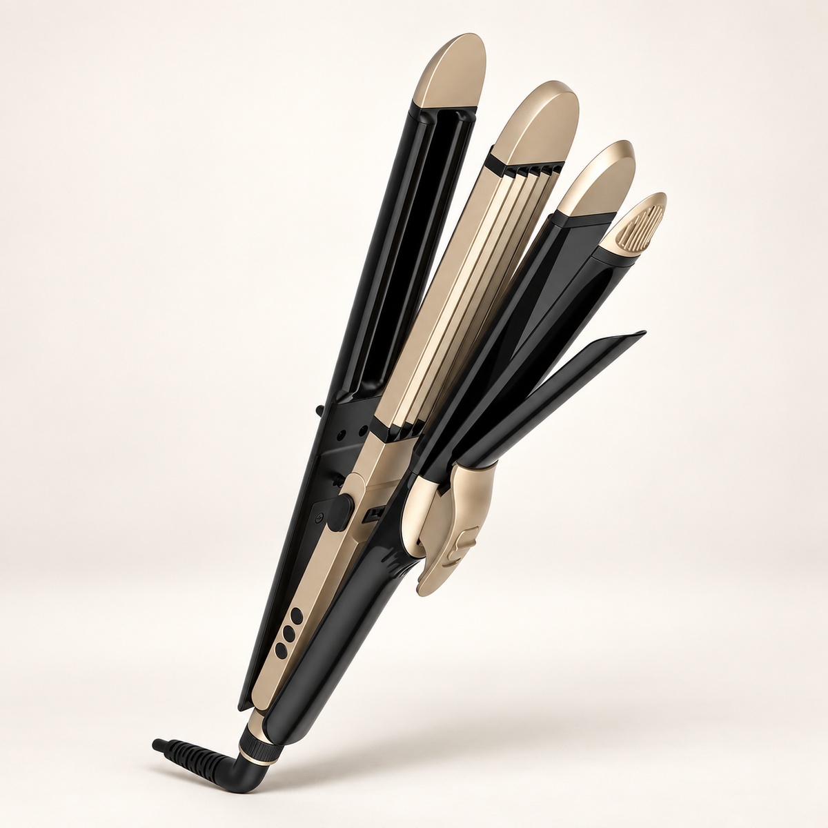 GREY Studio catalog | Porodo Lifestyle 4 Style Hair Iron - Black | PD-LFST109-BK