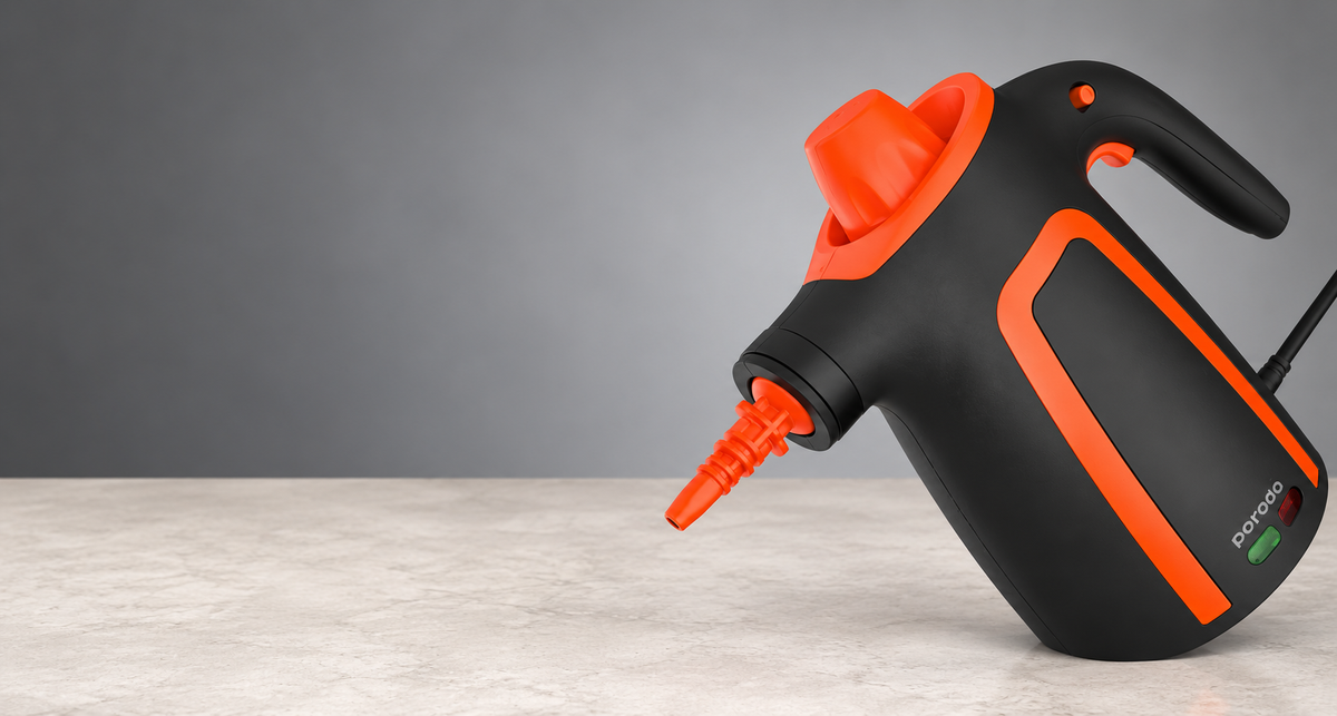 GREY Studio editorial | Porodo Lifestyle Multi-Surface Steam Cleaner - Black | PD-LFST145-BK