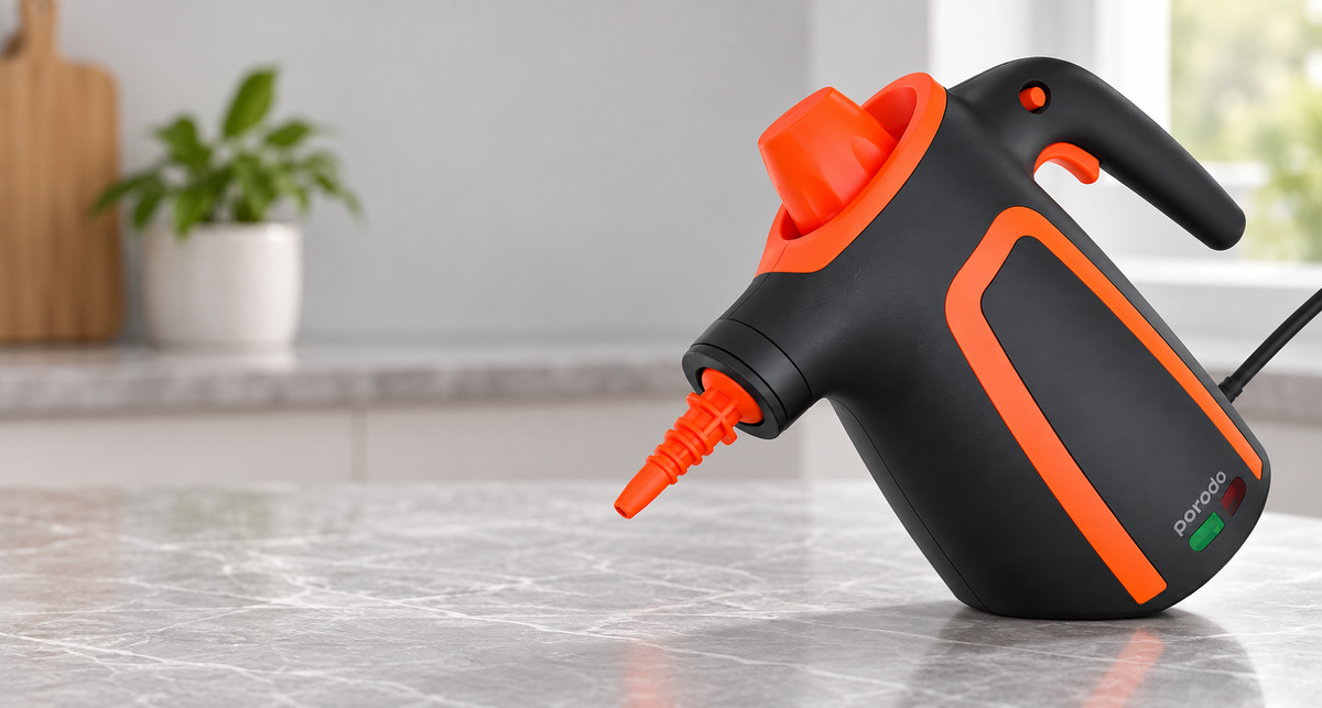 GREY Studio lifestyle | Porodo Lifestyle Multi-Surface Steam Cleaner - Black | PD-LFST145-BK