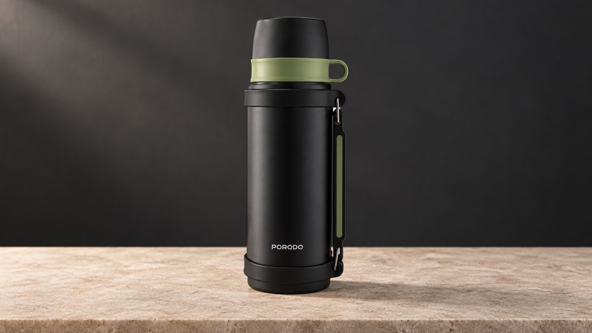 GREY Studio editorial | Porodo Lifestyle Insulation Flask - Black | PD-LFST157-BK