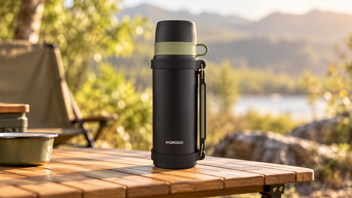 GREY Studio lifestyle | Porodo Lifestyle Insulation Flask - Black | PD-LFST157-BK