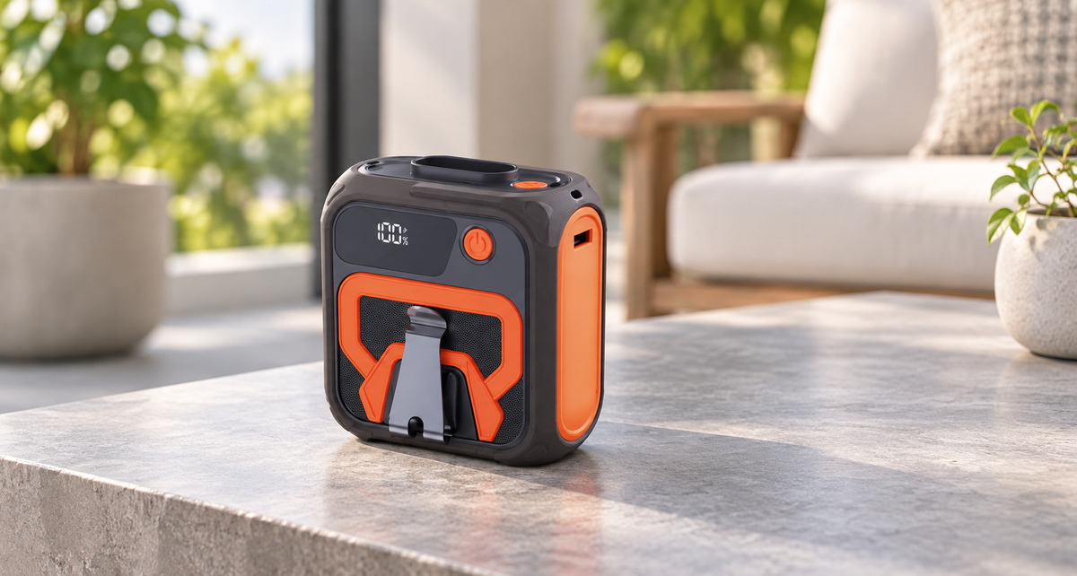GREY Studio lifestyle | Porodo Lifestyle Multifunction Cooling Waist Fan - Brown/Orange | PD-LFST164-BROG
