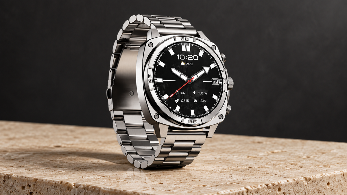 GREY Studio editorial | Porodo Chrono Steel Smart Watch - Silver | PD-LFST171-SL