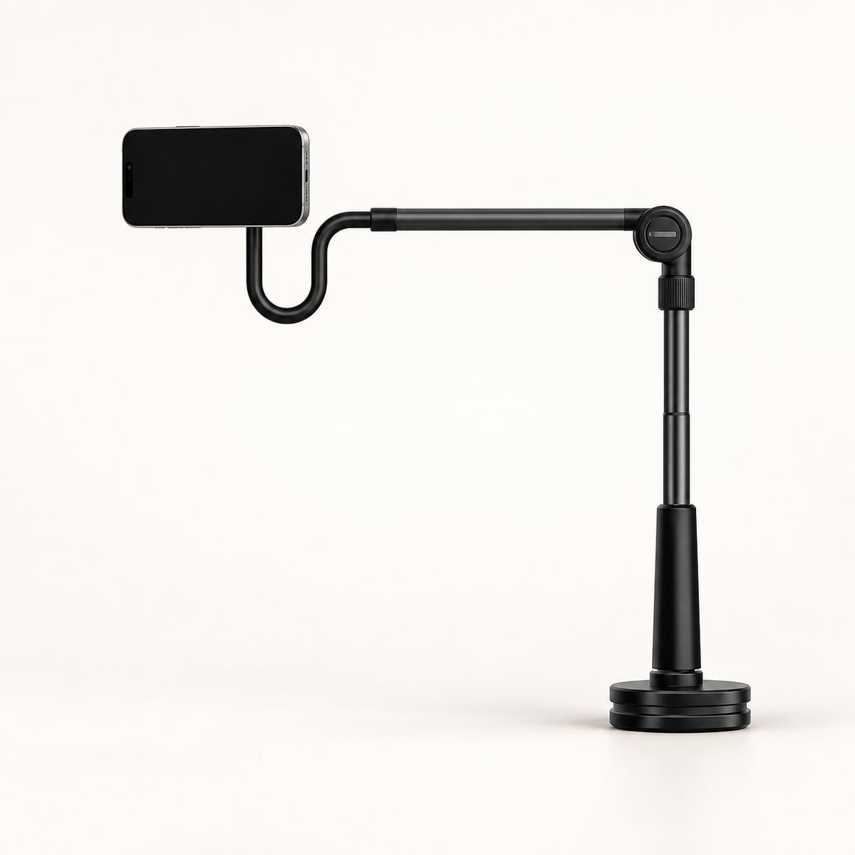 GREY Studio catalog | Porodo Lazy Man Stand with Magnetic Suction 92CM - Black | PD-LMGS92-BK