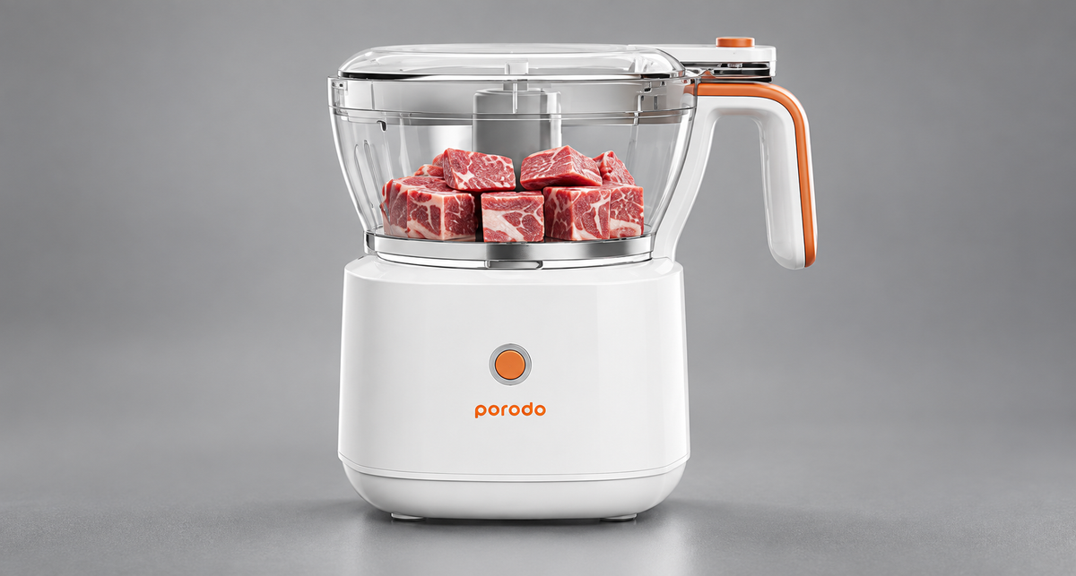 GREY Studio detail | Porodo Lifestyle 88W 4in1 Mini Food Processor - White | PD-LS41FPR-WH