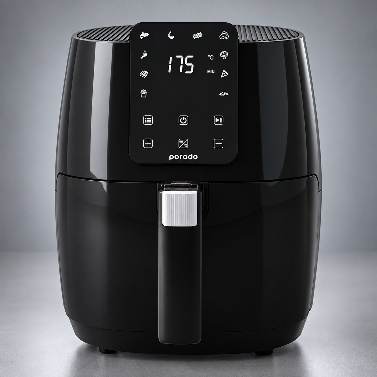 GREY Studio detail | Porodo Lifestyle Advanced Air Fryer Convenient Healthier Choice | PD-LSARFR-BK