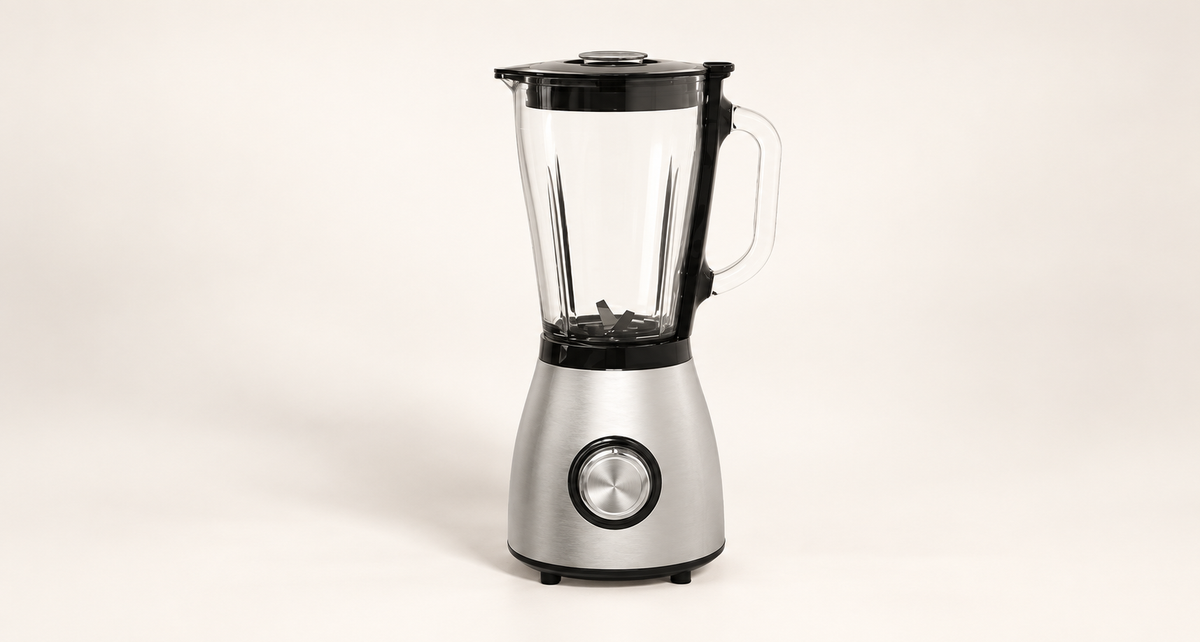GREY Studio catalog | Porodo LifeStyle 800W 1.5L SS Blender with Grinder with BS Plug | PD-LSBLGR-BK