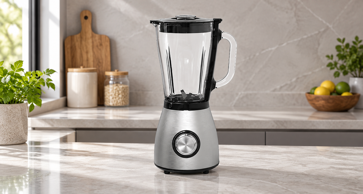 GREY Studio lifestyle | Porodo LifeStyle 800W 1.5L SS Blender with Grinder with BS Plug | PD-LSBLGR-BK