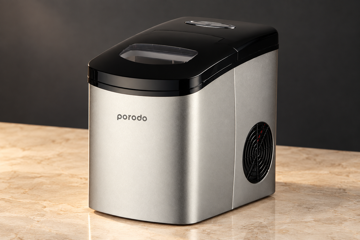 GREY Studio editorial | Porodo LifeStyle Ice Cube Maker Compact Portable Ice Maker - Black | PD-LSICEM-BK