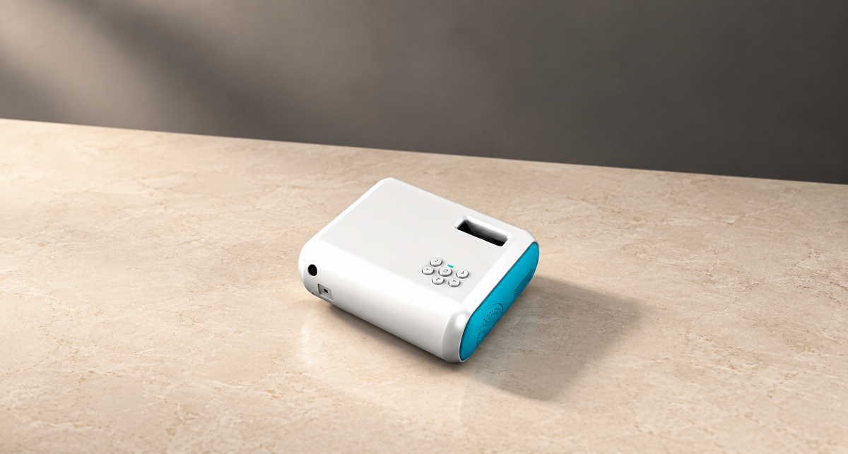 GREY Studio editorial | Porodo LifeStyle Mini Projector 720p - White | PD-LSMPRJ-WH