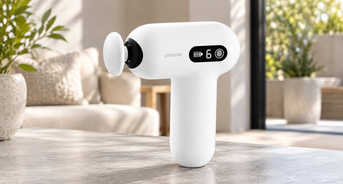 GREY Studio lifestyle | Porodo Lifestyle Active Precision Massager - White | PD-LSMSGN-WH