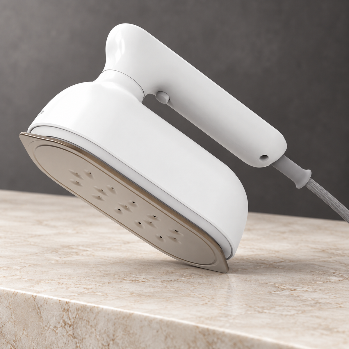 GREY Studio editorial | Porodo Lifestyle Mini Steam Iron 1100W UK - White | PD-LSMSI-WH