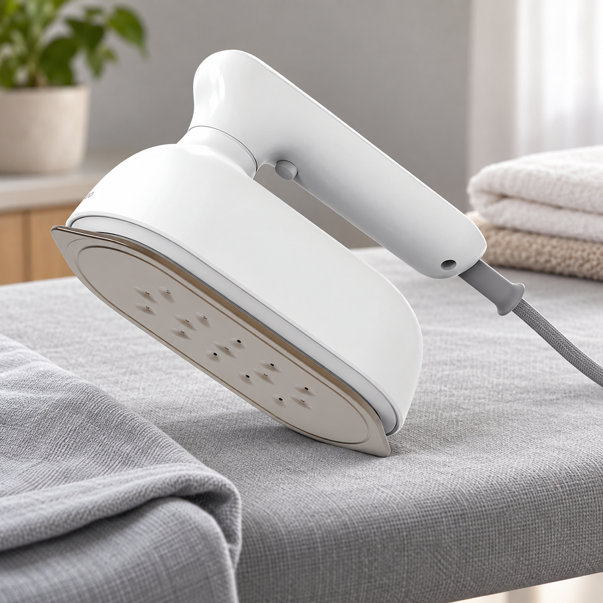 GREY Studio lifestyle | Porodo Lifestyle Mini Steam Iron 1100W UK - White | PD-LSMSI-WH