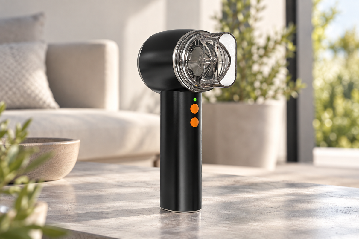 GREY Studio lifestyle | Porodo Lifestyle Handheld Turbo Fan For Outdoors - Black | PD-LSPHMCF-BK