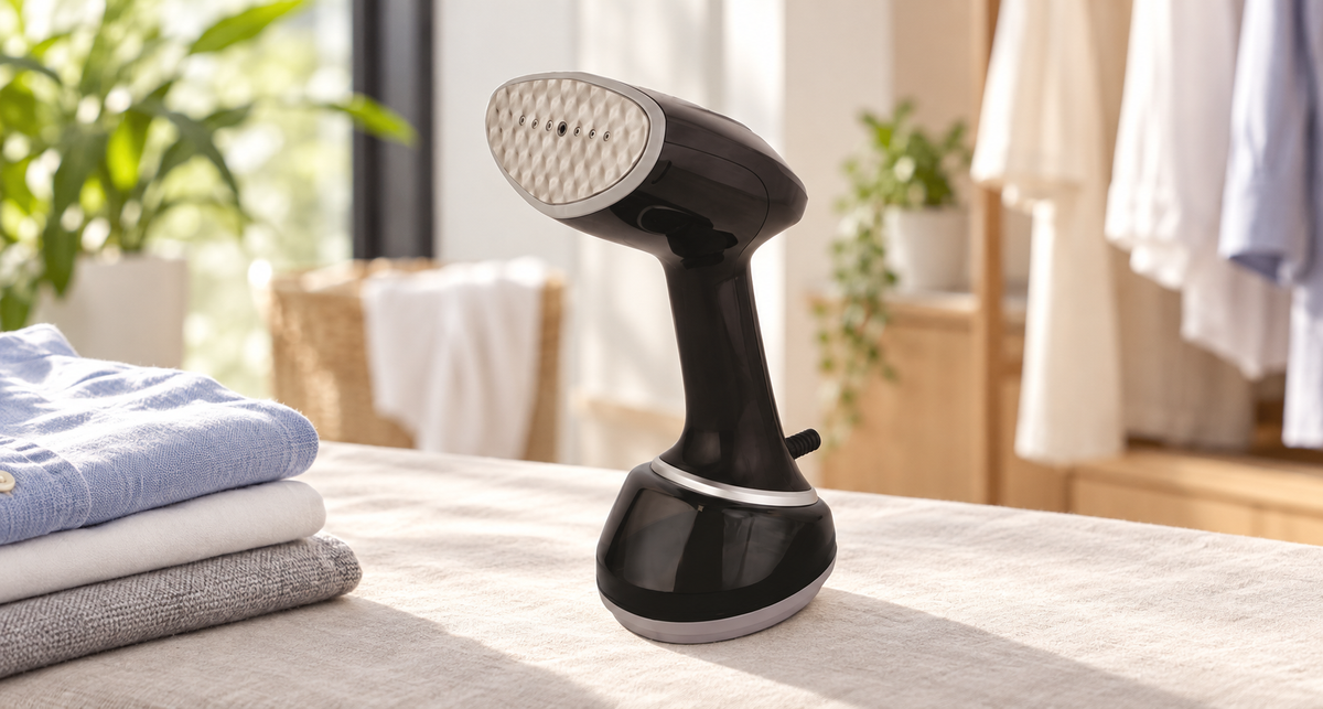 GREY Studio lifestyle | Porodo Lifestyle Handheld Garment Steamer - Black | PD-LSPRGS-BK