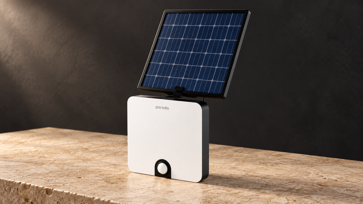 GREY Studio editorial | Porodo Lifestyle Smart Outdoor Solar Lamp With Built-in Battery | PD-LSSLRLMP