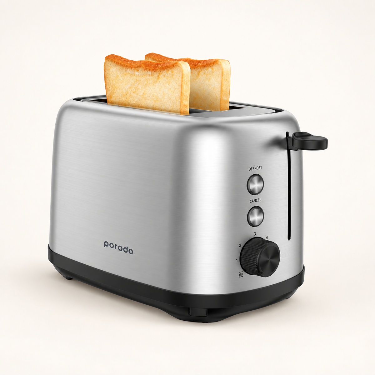 GREY Studio catalog | Porodo LifeStyle Golden Brown Toaster with Defrost Function 750W | PD-LSTST-BK