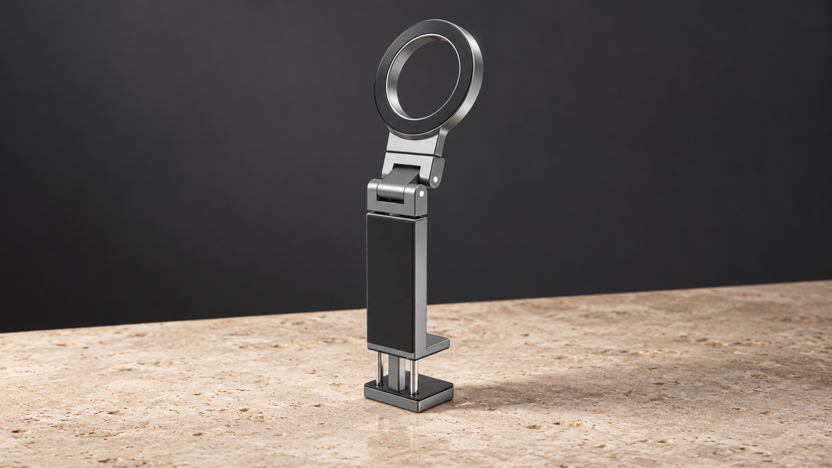 GREY Studio editorial | Porodo Zinc Alloy Special Purpose MagSafe Phone Mount - Black | PD-MDMRF-BK