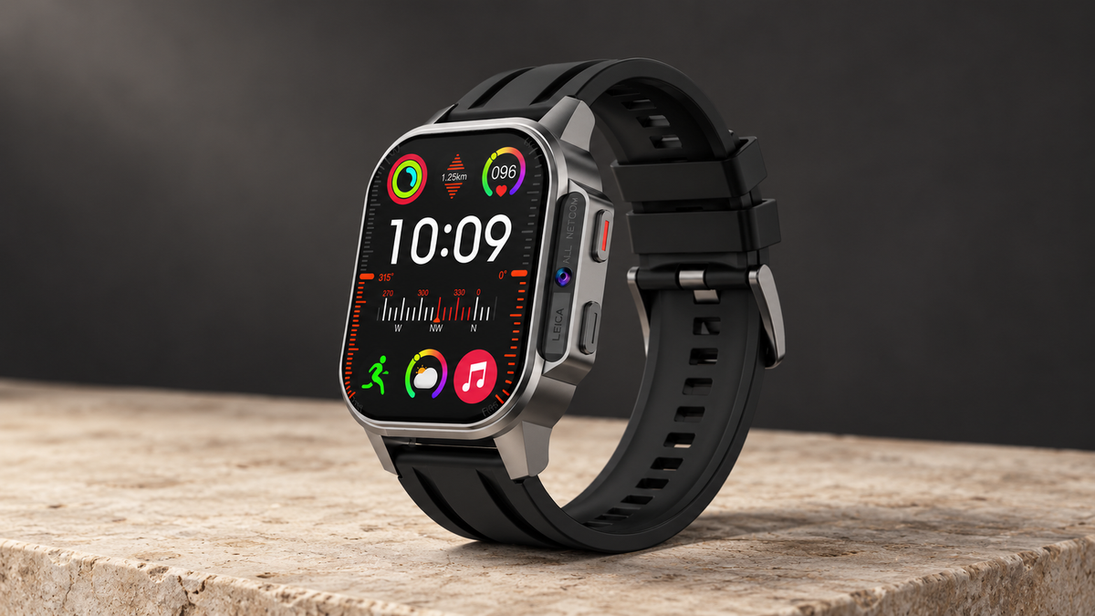 GREY Studio editorial | Porodo Spectre 4G Cellular & Video Smart Watch | PD-SPECTRE-BK