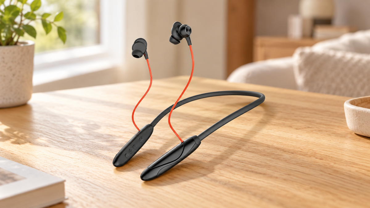 GREY Studio lifestyle | Porodo Soundtec Echo Flex Magnetic Buds Hall-Switch Technology - Black | PD-STWLEP046-BK
