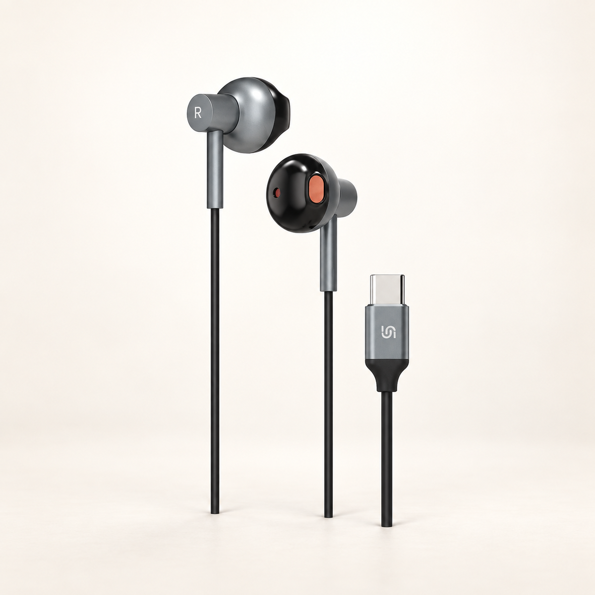 GREY Studio catalog | Porodo Soundtec Stereo Earphones - Black | PD-STWLEP047-BK