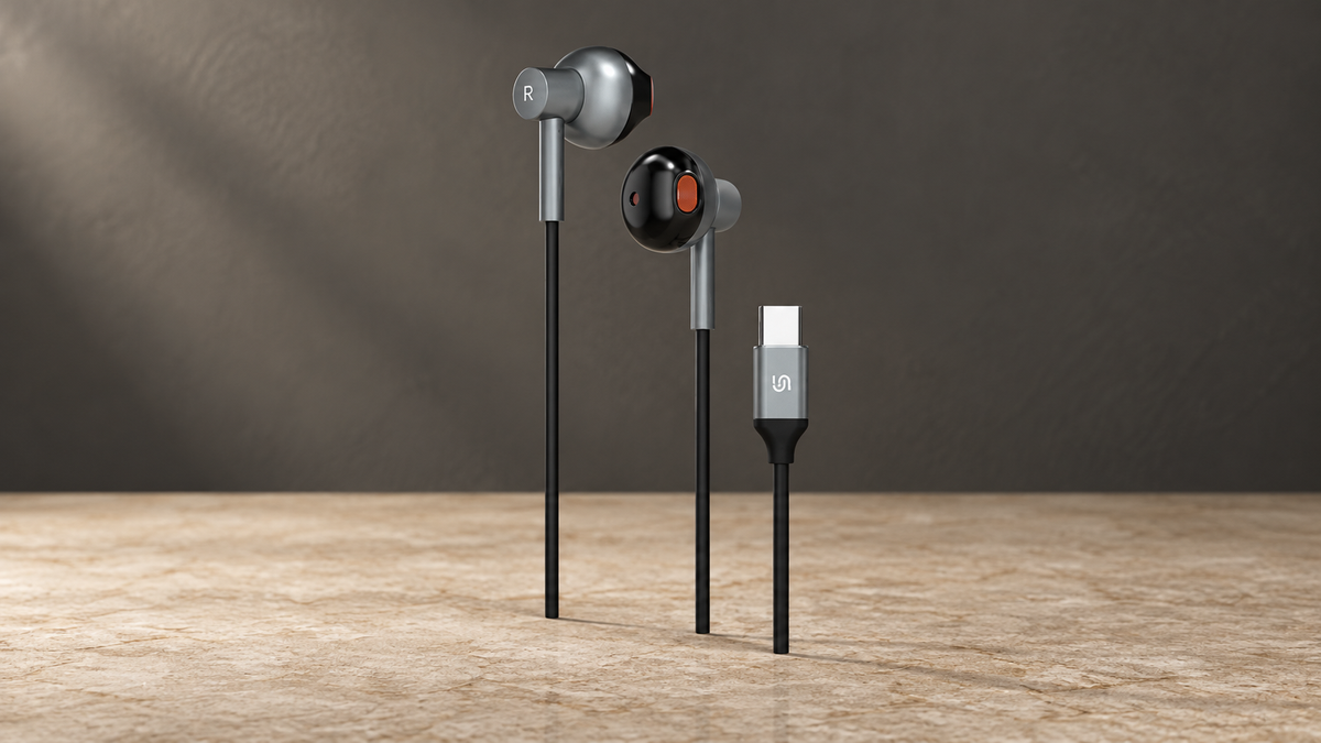 GREY Studio editorial | Porodo Soundtec Stereo Earphones - Black | PD-STWLEP047-BK