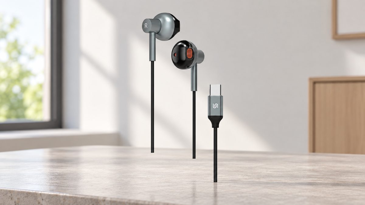 GREY Studio lifestyle | Porodo Soundtec Stereo Earphones - Black | PD-STWLEP047-BK
