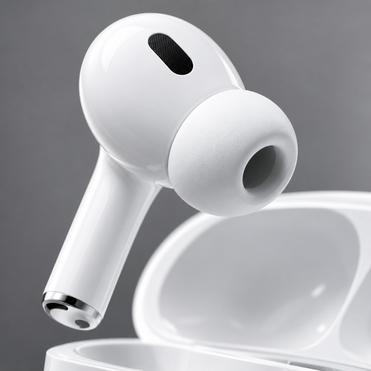 GREY Studio detail | Porodo Soundtec ANC Earbuds Pro 2 True Wireless - White | PD-STWLEP056-WH