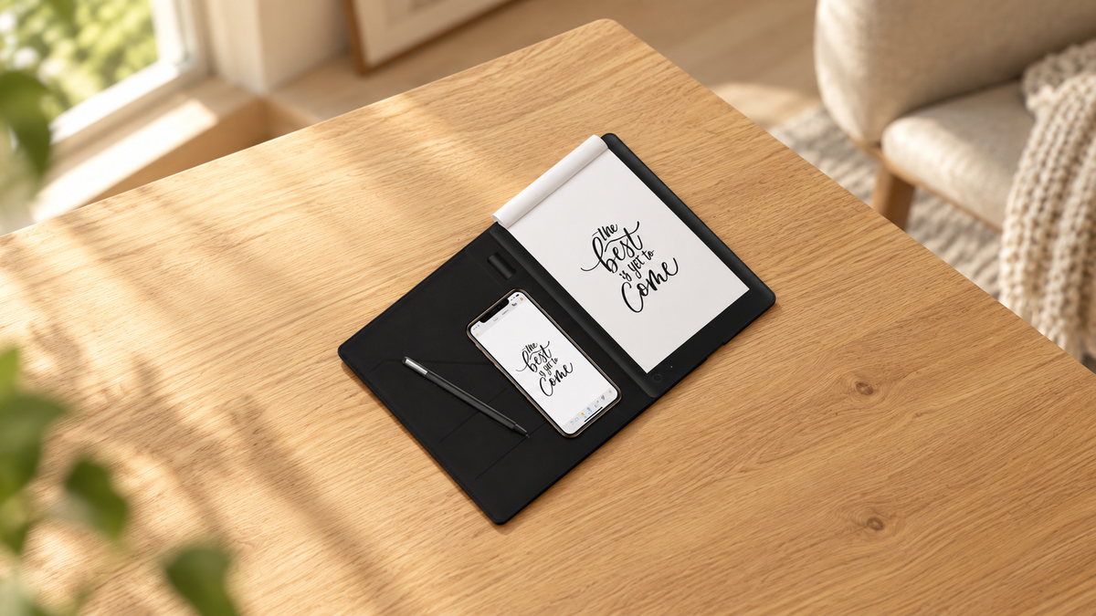GREY Studio lifestyle | Porodo Smart Writing Notebook with Pen - Gray | PD-SWNB-BK