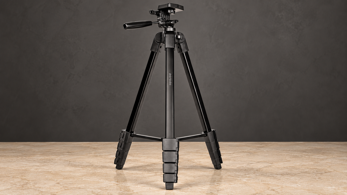 GREY Studio editorial | Porodo Professional Gimbal Tripod - Black | PD-TRPAL-BK