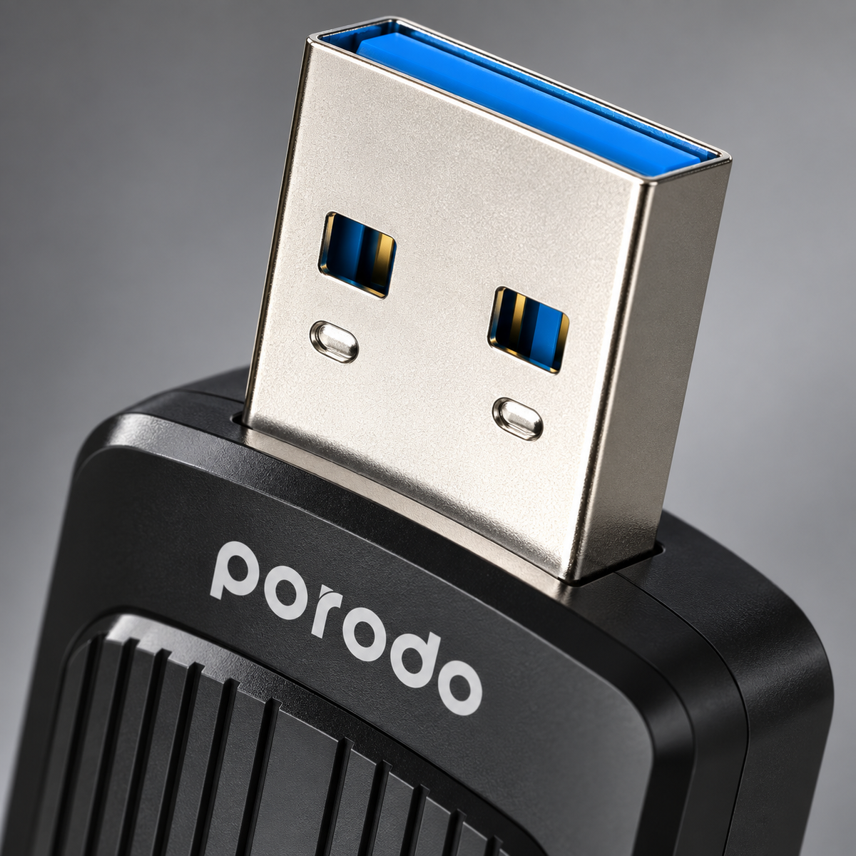 GREY Studio detail | Porodo Dual Band WiFi6 USB Adapter with Additional USB A to Type- C Adaptor - Black | PD-WDB6AC-BK